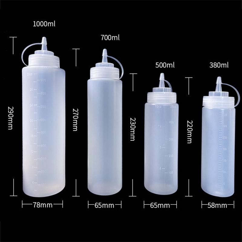 Tomato Salad Sauce Plastic Pointed Seasoning Bottle Squeezed Desktop Seasoning Bottle Multifunctional Kitchen Supplies