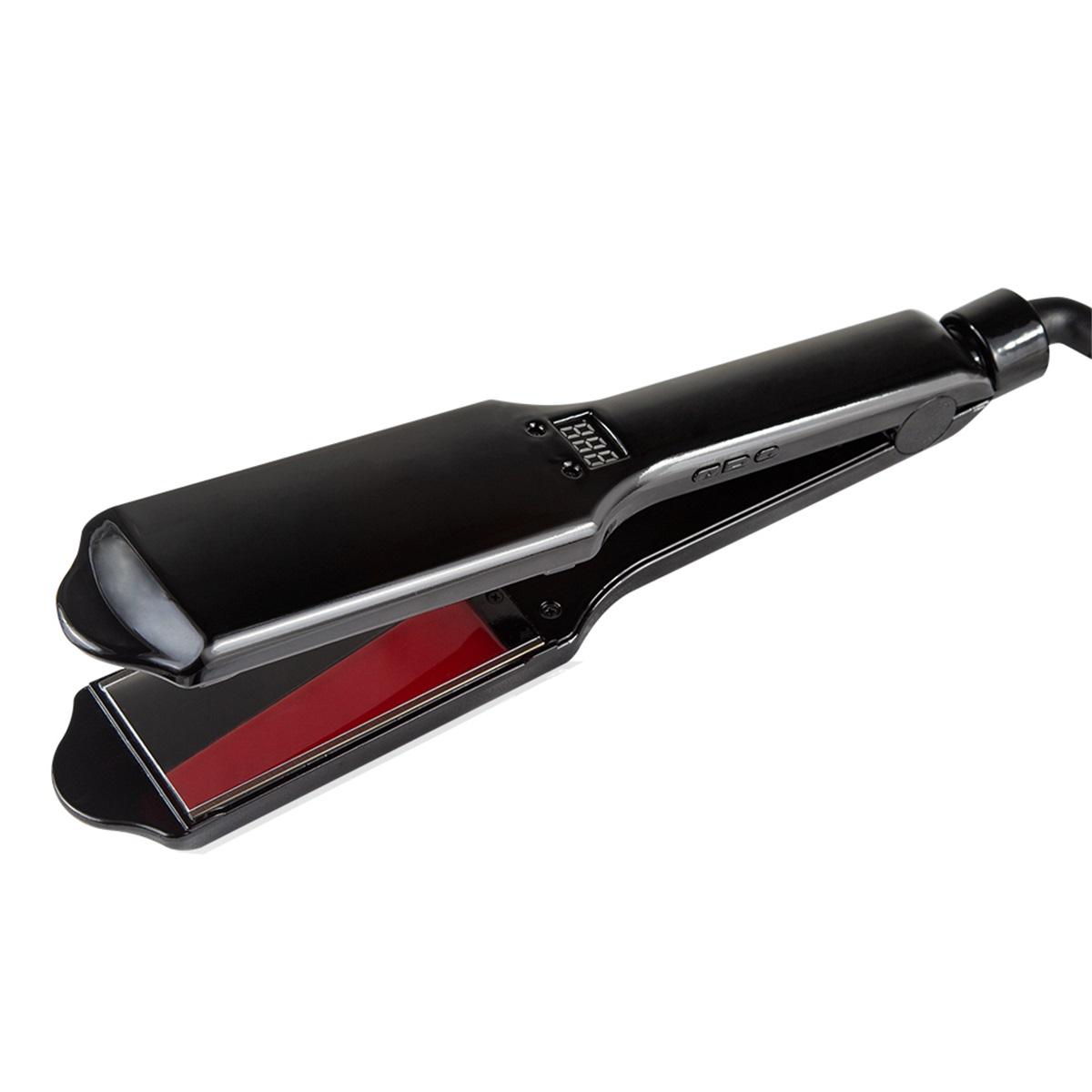 Infrared Ultrasonic Hair Care Iron Recover Damaged Hair Treatment LCD Display Cold Irons Dual Voltage Hair Styling Tool black-EU