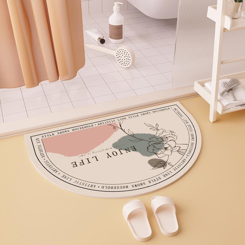 

Легкий роскошный нескользящий коврик для ванной комнаты, мягкий диатомовый коврик для туалета, легко моющийся впитывающий коврик для ног 40*60cm