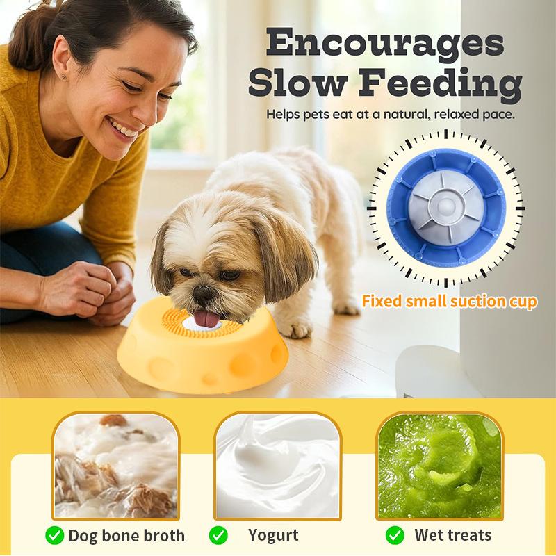 Non-Slip Base Slow Feeder Dog Bowl Ball-shaped Design Anti-Slip Anti-Choking Bowl Interactive Dog Licking Bowl Pet Feeding