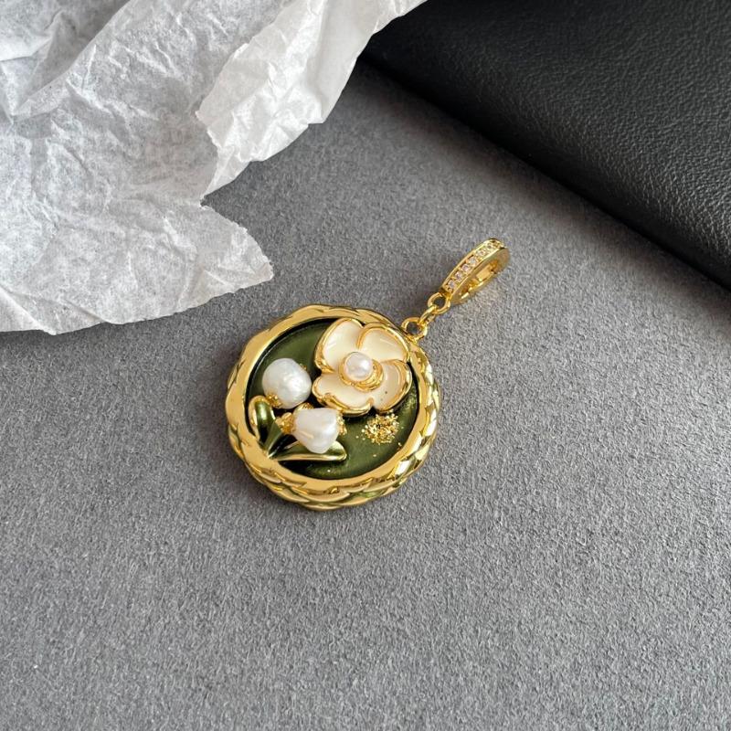 NALA Nala original design drip glaze painted necklace pendant single pendant without chain niche versatile universal clasp pendant