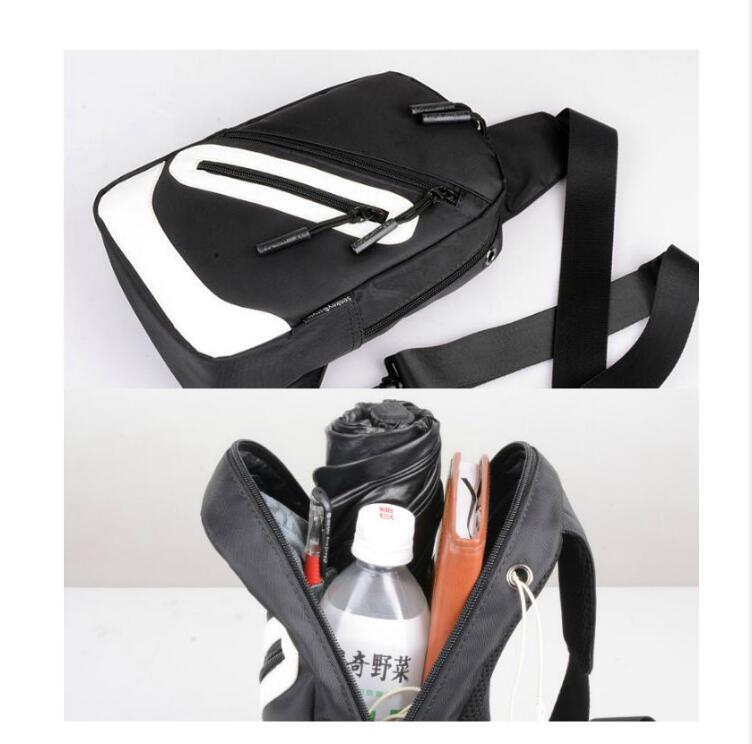 Fashion Men Phone Pocket Crossbody Bag Chest Shoulder Sling Bag Messenger Bag for Men