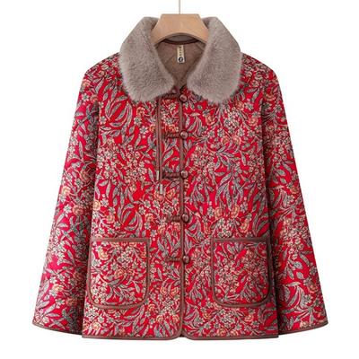 Padded Jacket Women's Winter Padded Jacket Thickened Jacket Old Lady Velvet Warm Clothes Winter Padded Jacket