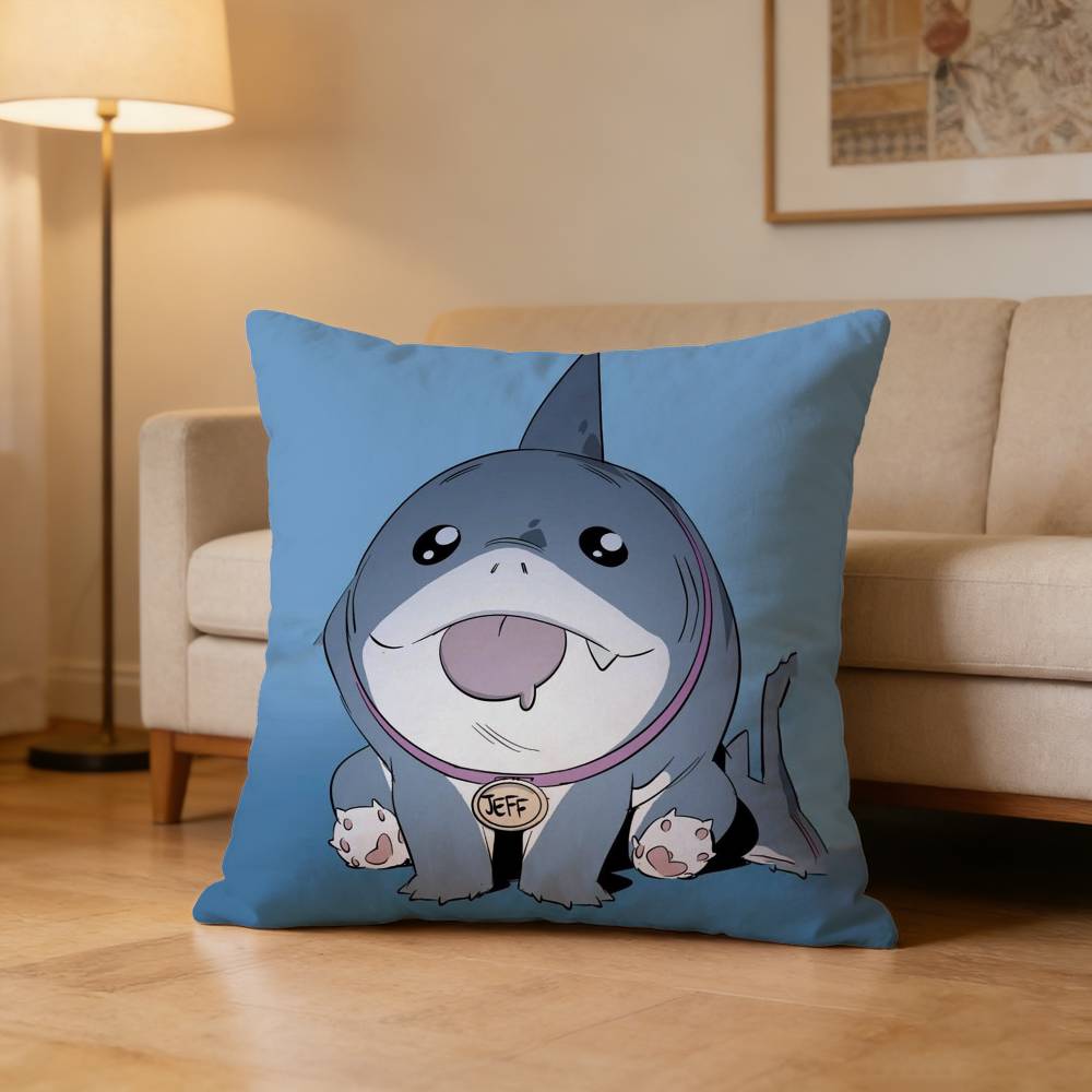 JJeff The Land SShark Pillow Case Cushion Cover Throw Pillow Case For Car Sofa