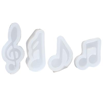 4pcs Silicone Musical Note Silicone Mould White Unique Silicone Mould Music Note Silicone Freshie Mould