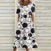 Summer Dress For Women Casual Printed Short-Sleeve Beach Swing Dress