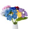 a Bundle of 6 Flowers Handmade Bouquet Artificial Knit Fake Flowers  Home Decoration
