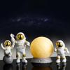 4 Pcs Cute Astronaut Statue PVC Ornament Fireplace Figurine Decoration Sculpture Home