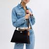 Coach Willow 32 Lock Closure Denim And Calfskin Tote Shoulder Bag Large Women Bags Black CS243-LHBLK