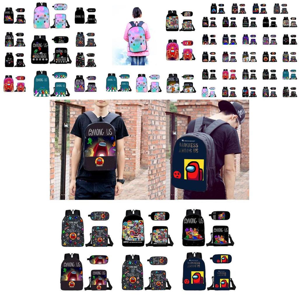 Among Us Backpack Set For Kids Stylish And Practical 3-piece School Accessory Bundle
