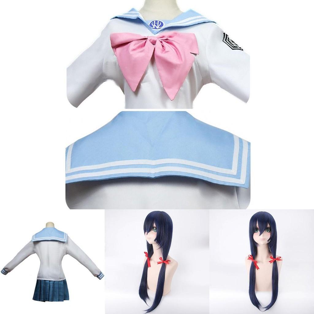 Stylish Sayaka Maizono Danganronpa Anime Uniform Costume Cosplay Suit With Wig