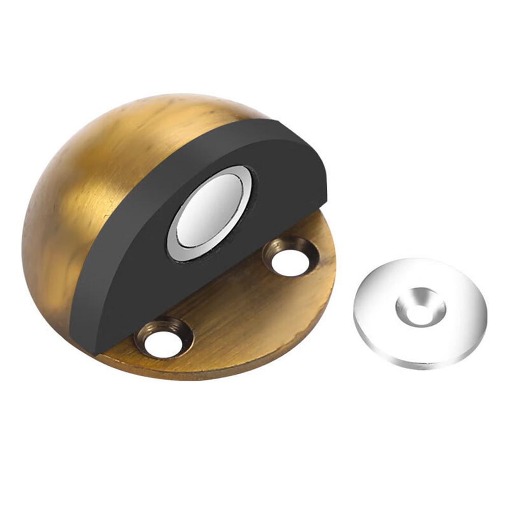 Stainless Steel Rubber Magnetic Door Stopper Punch-free Sticker Concealed Door Holder Floor-mounted Nail-free Doorstop