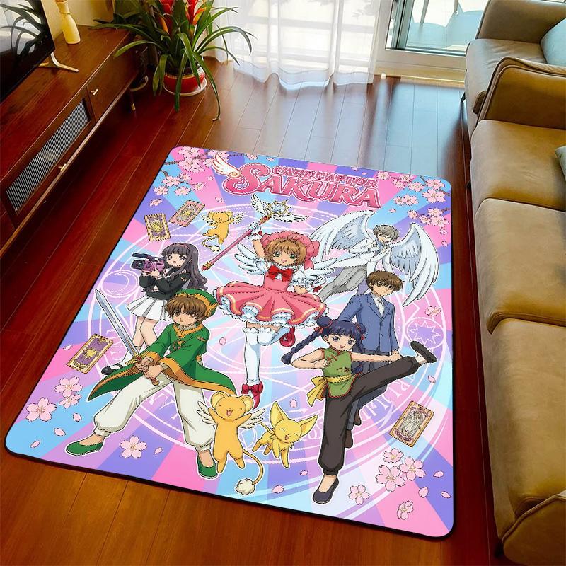 Cardcaptor Sakura Carpet Rug Anime Floor Mat Soft Surface Anti Slip Bottom for Living Room Bedroom Decor -QJY