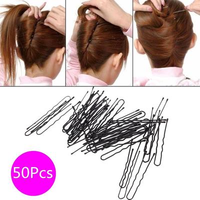 50 stuks Zwarte Haarspelden Voor Vrouwen Haarklem Dame Bobby Pins Onzichtbare Golf Haarklem Barrette Haarclip Haarspelden Accessoires