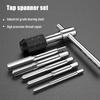 6PCS/set Alloy T-shaped Handle Wrench Manual Thread Drill Bit Adjustable M3-M8 Tapping Accessories Household Hardware Tools