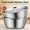 Stainless Steel Strainer Basin Washing Draining 26cm Colander Basket Set for Vegetables Fruits Rice Washing Draining Kitchen
