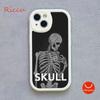 Grim Reaper Skull Skeleton Moblie Phone Case for Iphone 15 promax 12 13 pro 14 Pro  mini plus Lambskin Protective black Covers