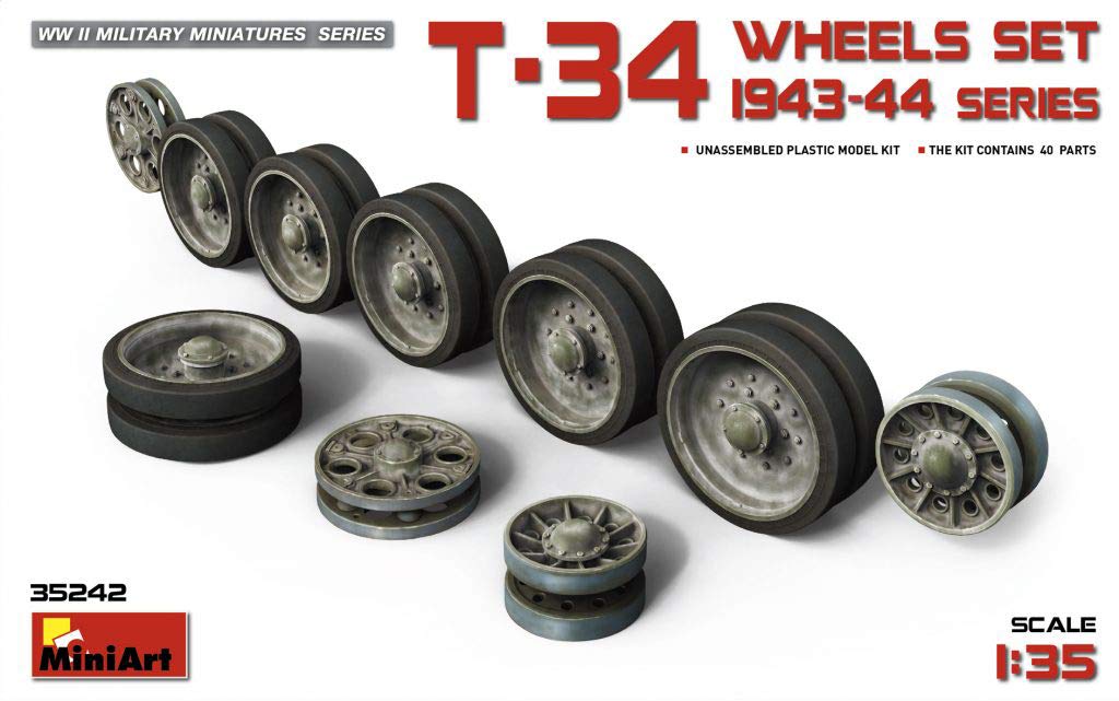 WWII Soviet Idler Drive and Road Wheel Set T-34 Wheel, Wheel, (1943-44 Model)