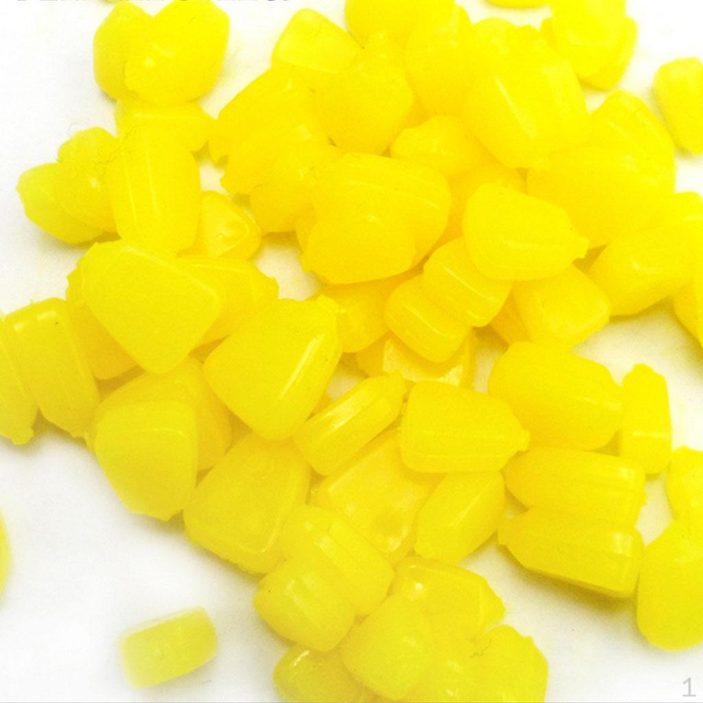 

100Pcs Yellow Simulation Soft s Corn Carp Fishing Floating -up Fish Tool with Scent