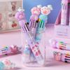 Clapoyis Set of 10 Ballpoint Cat 3-Piece Colors, 0.5mm Pens, Animal,