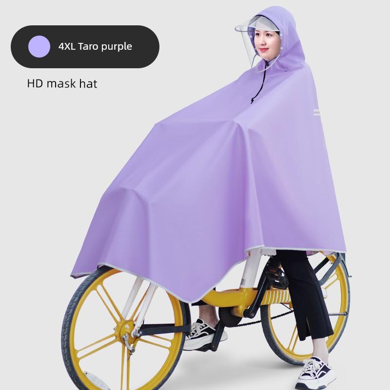 Bicycle Raincoat for Students Men and Women Electric Bicycle Driving Special Long Full Body Rainproof Poncho