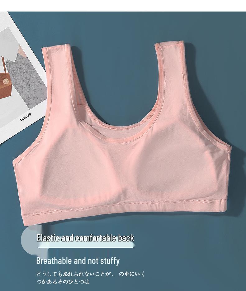 Women's Cotton Vest-Style Bra for Middle-Aged & Elderly: Lightweight Summer T-Shirt Underwear