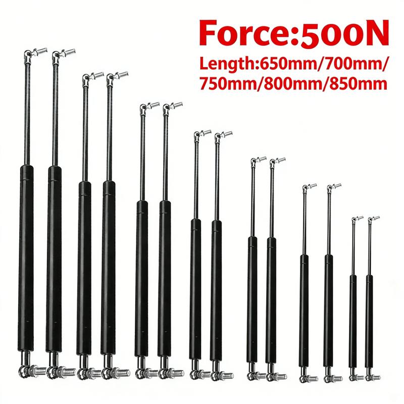Lazmllcan 2Pcs Universal 500N Gas Spring Lift Strut 650-850mm Front Bonnet Rear Trunk Tailgate Shock Support 650MM-500N
