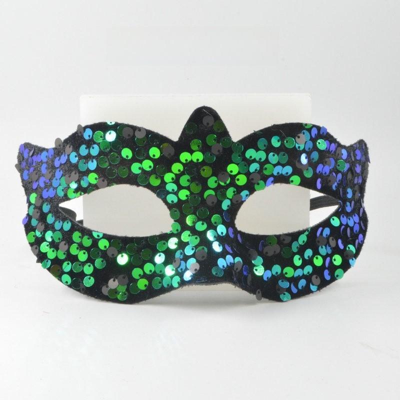 Pvc Glitter Mini Mask With Semihandmade Craft For Halloween Costumes And Parties