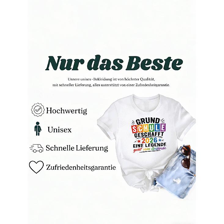 Primary School Finished Graduate Primary School Graduation 2026(2) Overseas Printing Y2K Oversized Unisex T-Shirt For Men Women Retro 2000S Streetwear