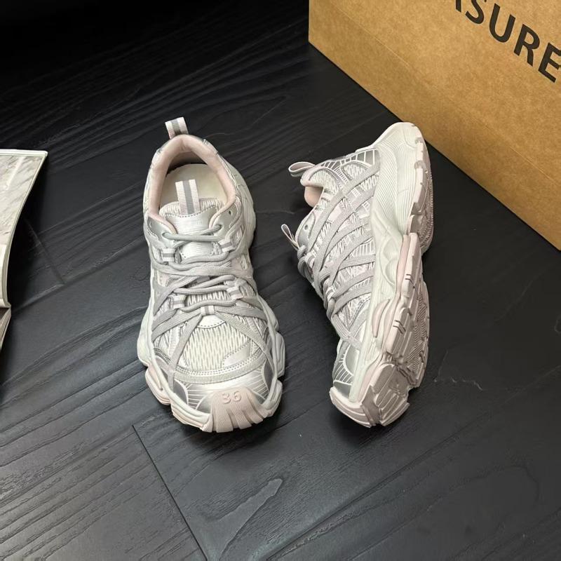 thick-soled straps mesh dad shoes women's spring new fashionable versatile height-increasing couple casual shoes