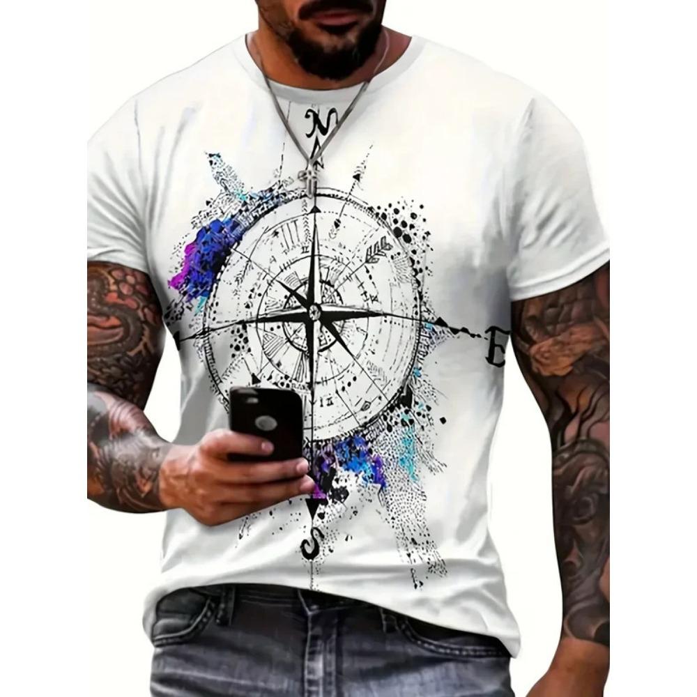 New retro clothing 3D skull print T-shirt, men's T-shirt and short sleeved plus size T-shirt, Y2k T-shirt, men's clothing design