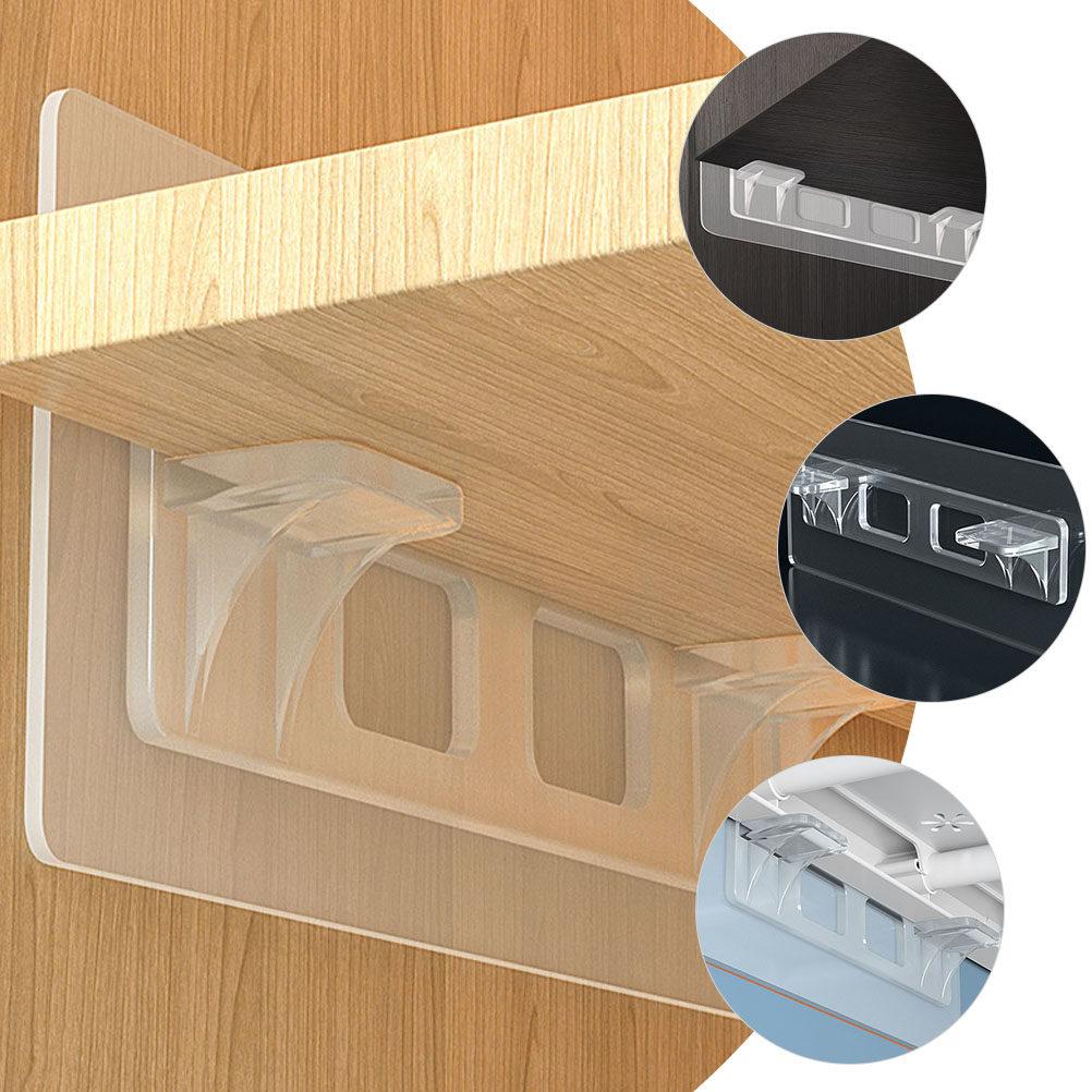 10Pcs Clear Shelf Pegs Heavy Duty Nail-Free Adhesive Shelf Supports for Cabinets Bookcases Entertainment Centers Home Decor
