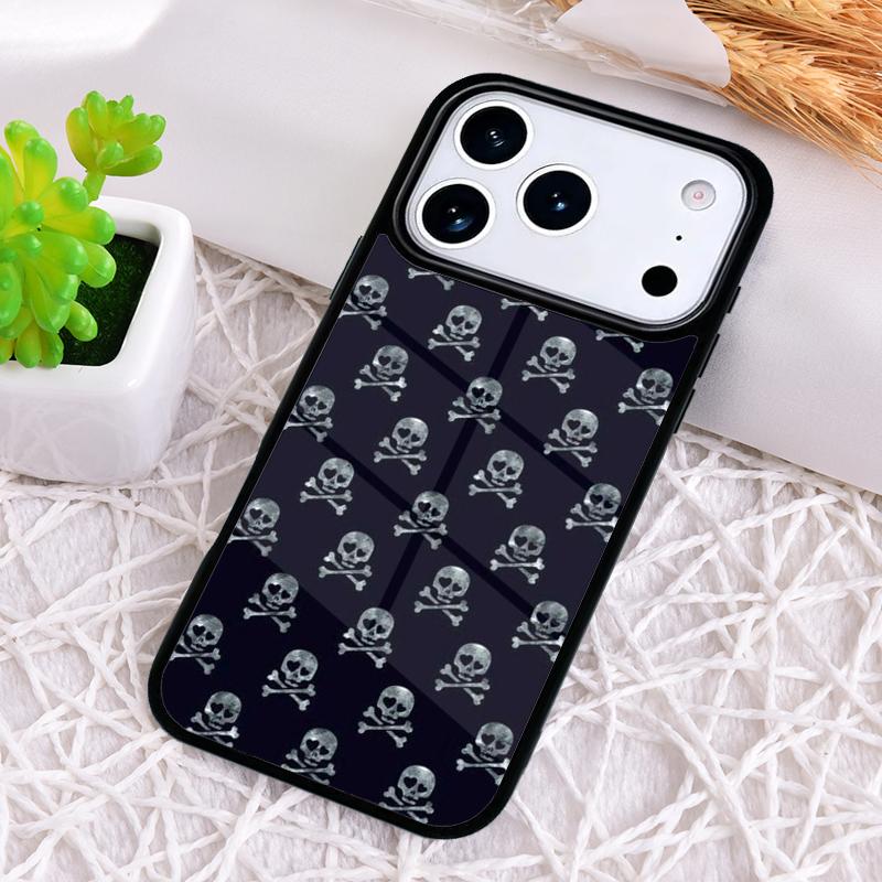 Pirate Skull Cross Bones Shockproof Phone Case for iPhone 17 Air 16e 15 11 12 14 13 Pro Max Cover Coque