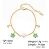 Cazador Enamel Flower Plumeria Imitation Pearl Charms Bracelet Gold Color Women's Bracelet Stainless Steel Jewelry Gift 2026