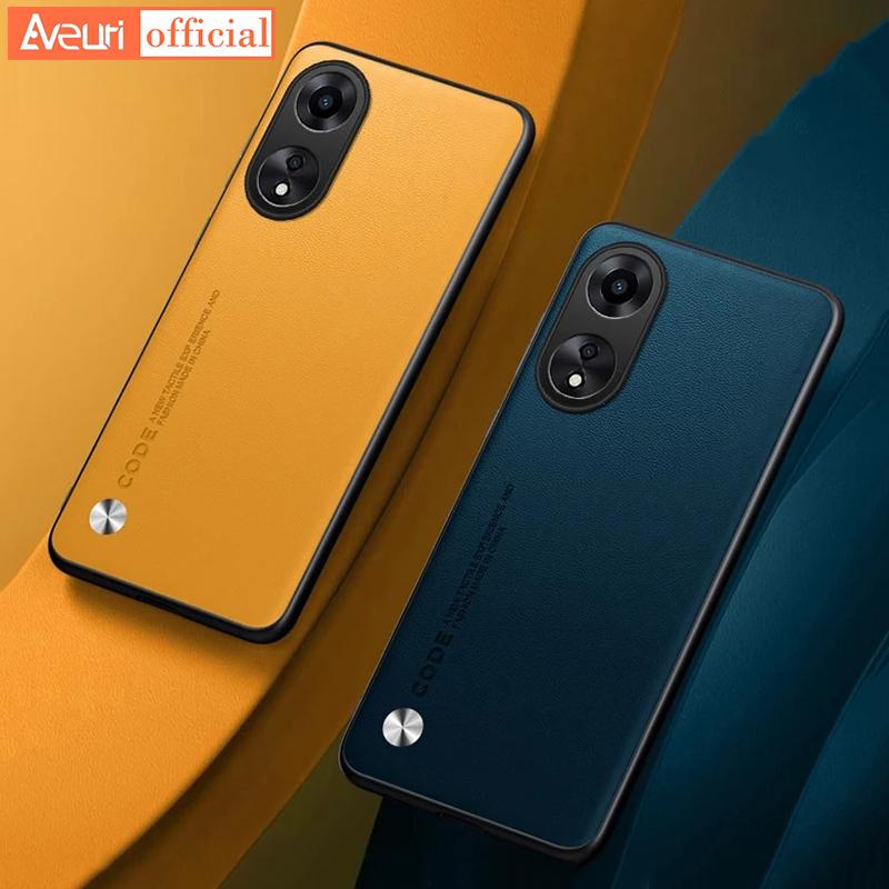 

Silicone Protection Phone Case For OPPO A17 A97 Reno 8T Luxury PU Leather Case For OPPO A58 A78 4G A98 5G Matte Back Cover Coque