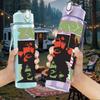 1PC Colorful Retro Street Graffiti Print 750ml Portable Sports Water Bottle Leakproof Travel Gym Drink Cup