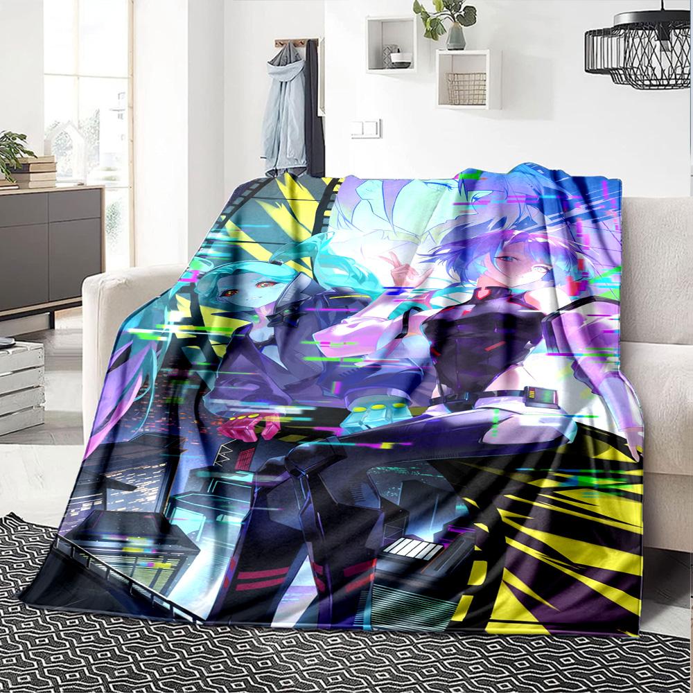 Cyberpunk Edgerunners Blanket Soft Warm Cozy Suitable For Picnics Bedding Bed Allseason Use Stylish Decor Best Holiday Gift For Friends Family