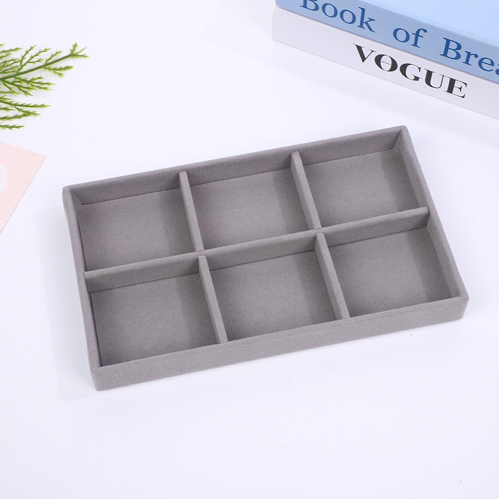 Velvet Jewelry Box – Ring and Earring Tray with Bracelet Compartment