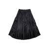 Nike X Sacai Collaboration Pleated Design Built-In Shorts Pleated Mid-Rise Loose Sports Long Skirt Women Skirts Black CZ4683-010