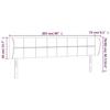 VidaXL Headboard with Ears Light Grey 203x23x78-88 Cm Fabric3117166
