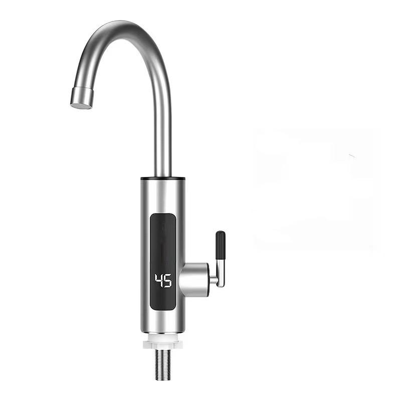New Stainless Steel Electric Faucet Instant Heating Kitchen Dish Washing Hot And Cold Dual-use Intelligent Digital Water Heater