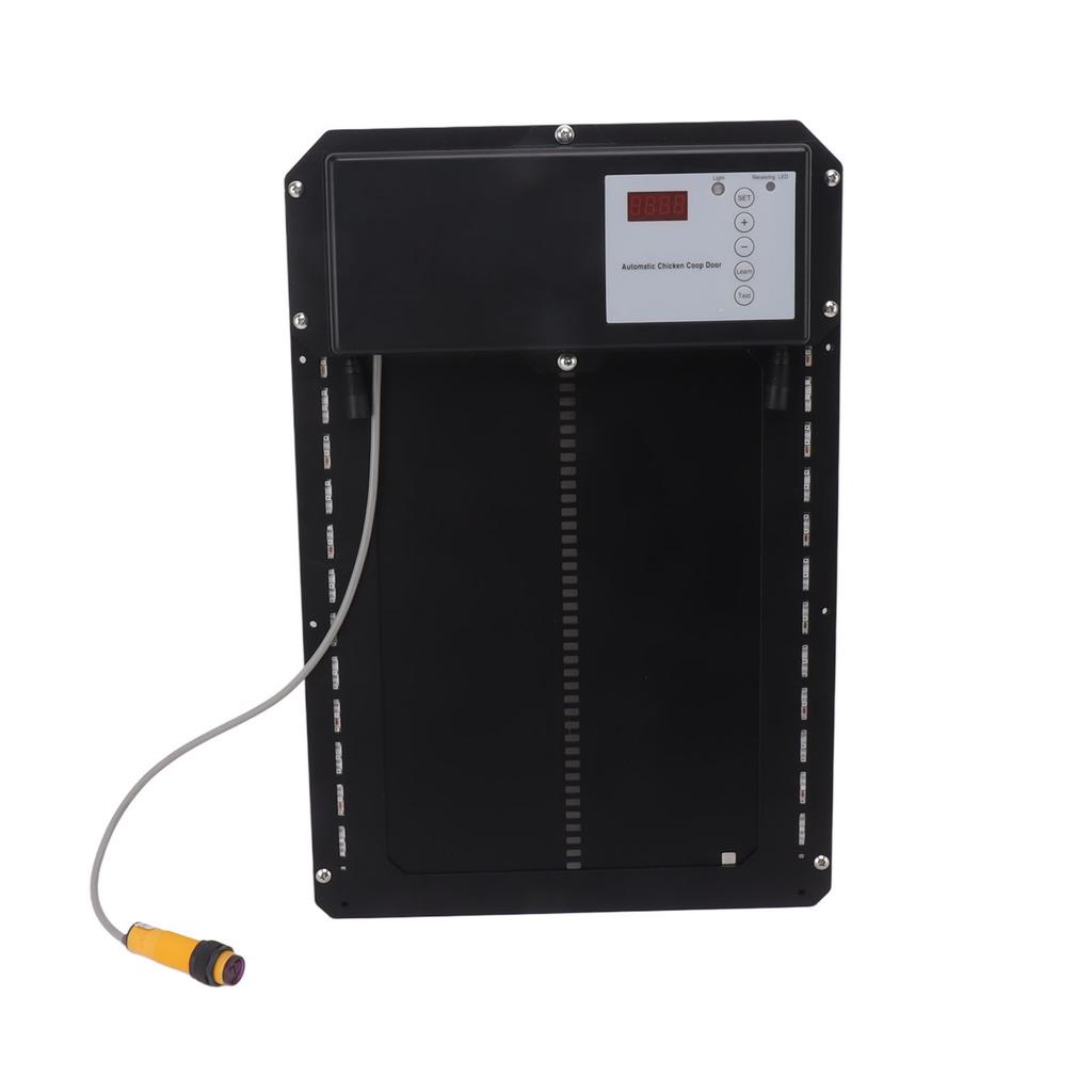 Hühnerstalltür, solarbetrieben, Lichtsensor, Timer, Einklemmschutz, Türöffner mit Fernbedienung, IP44