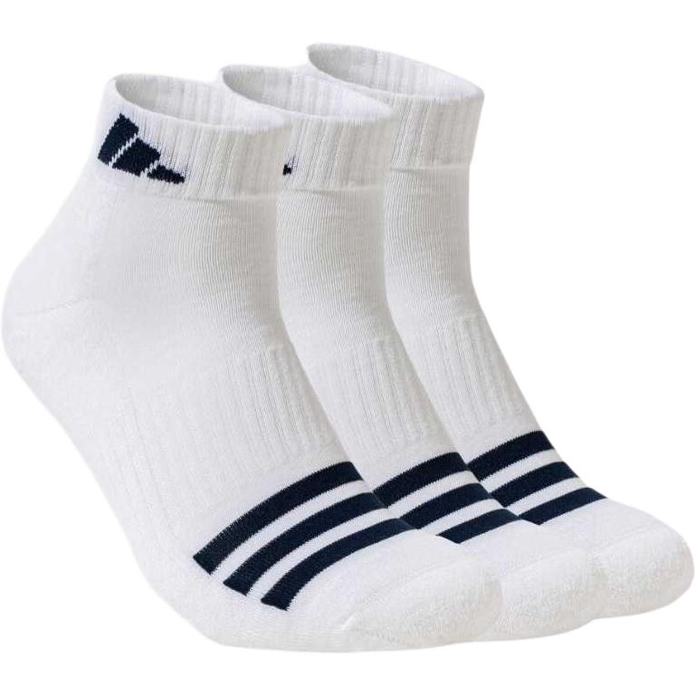 Adidas Oddychające Miękkie Wygodne Skarpety Golfowe Zestaw 3 Par Skarpety Unisex Białe JD6568