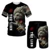 Mode 3D Imprimé Lion Vêtements de Sport Homme Ensemble 2 pièces Été T-shirt Short