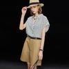 Women's 100% Linen Sleeveless Striped Shirt
