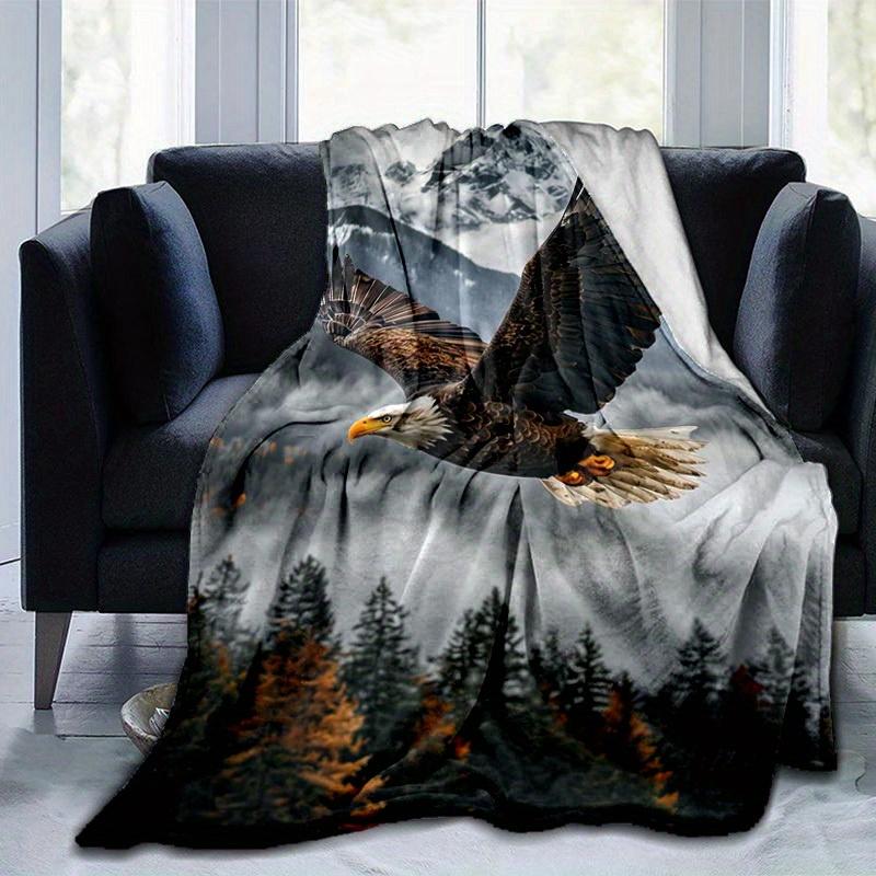 

1pc. Majestic Bald Eagle Print Blanket - Perfect for Home, Office, Outdoor Use, Gift Idea, Suitable for All Seasonsz041733 75x90cm