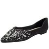 Comfortable and Elegant Pearl Pointed Toe Woman Flats Korean Style Offer Y2k Wholesale Spring Low Price Slip-on Shoes for Women