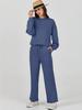 European-American Autumn/Winter Crew Neck Pullover & Long Pants Women's Fashion Set
