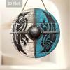 Round Metal Poster, Retro Embossed Viking Shields, Home & Garage Decor