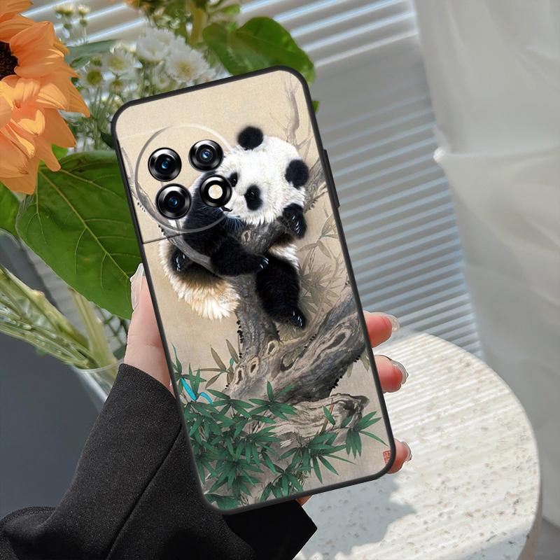 Chinese Bear Panda Case For OnePlus 15 15R 12 12R 13T 13R 13 11 10 10R 10T 8T Nord 5 CE 2 3 4 Lite N20 N30 Cover